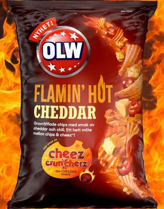 OLW Flamin Hot Cheddar 175 gram