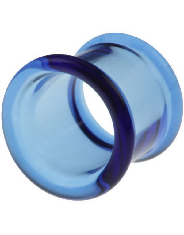 Blå Pyrex Piercing Tunnel