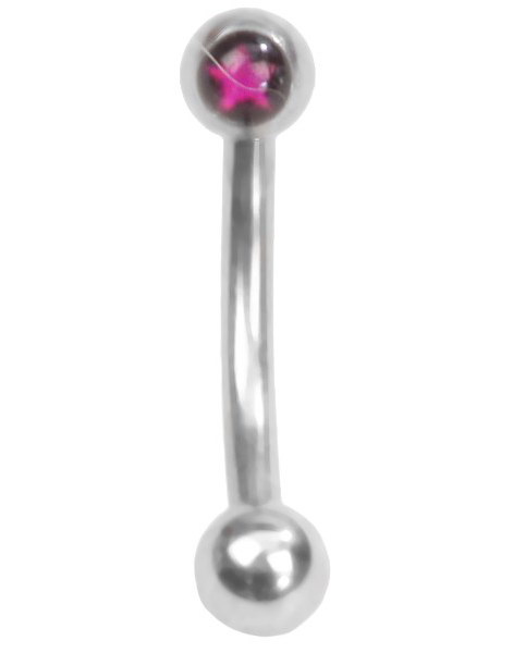 Pink Star - 1.2 x 8 mm Øyenbrynspiercing