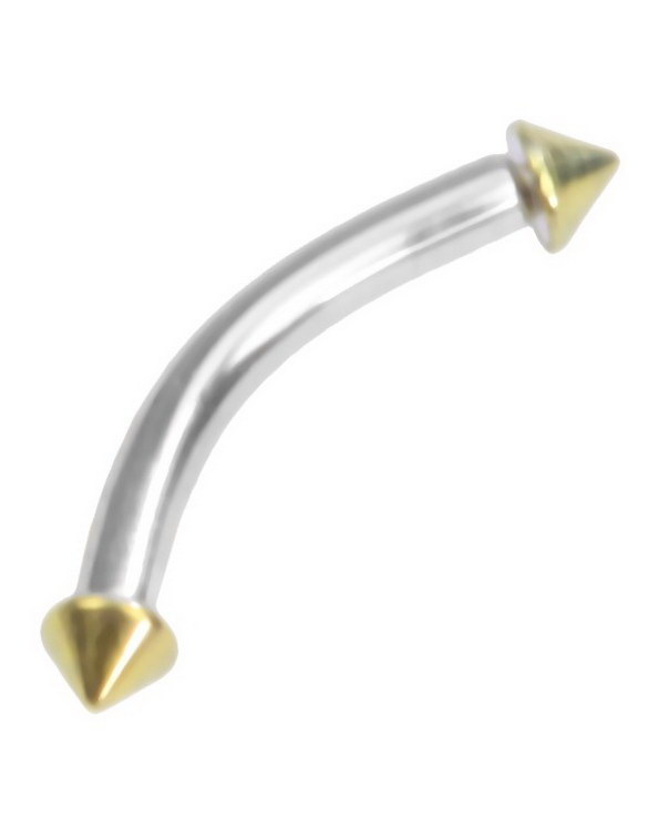 Micro Spike Colorized Gold - 1.2 x 8 mm Øyenbrynspiercing