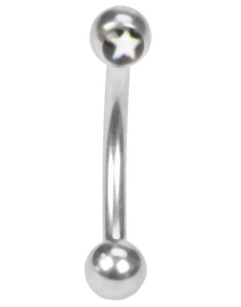 White Star - 1.2 x 8 mm Øyenbrynspiercing