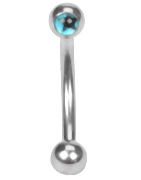 Black Star - 1.2 x 8 mm Øyenbrynspiercing