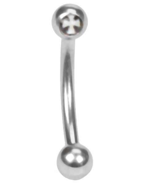 White Ridder Cross 1.2 x 8 mm Øyenbrynspiercing