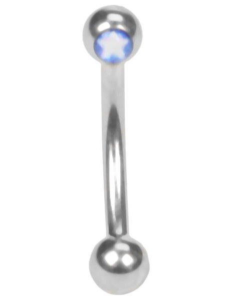 White Star - 1.2 mm x 8 mm Øyenbrynspiercing
