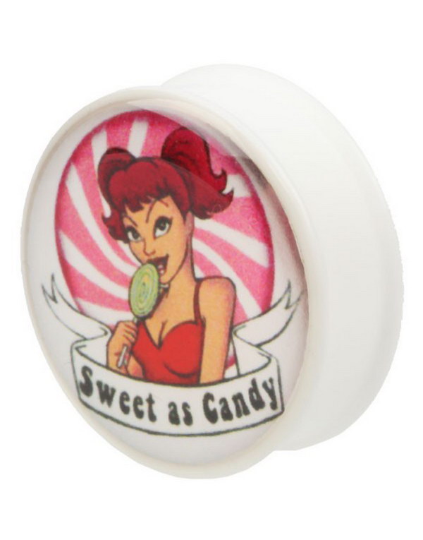 Traisy Pin-up Girl - Hvit Piercing Plugg