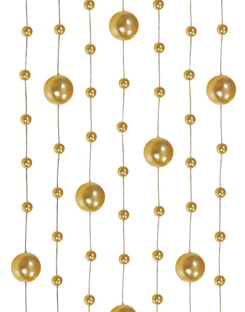 5 stk Gullfargede Perle-Lenker ca 130 cm Hver