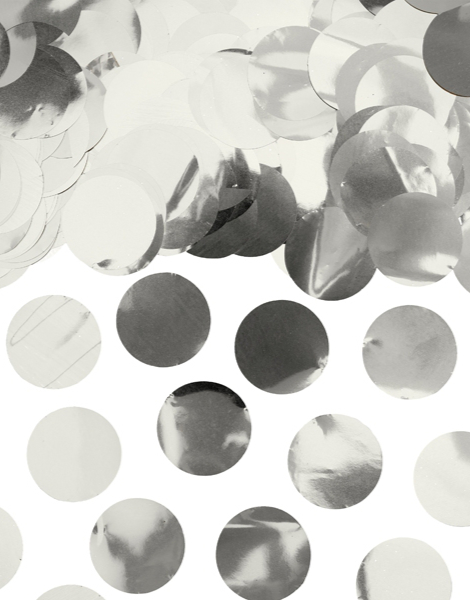 Store Sølvfarget Konfetti til Dekorasjon