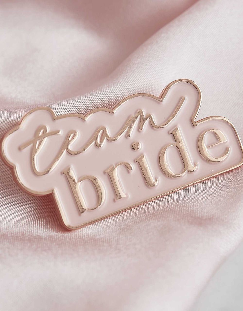 Bilde av "team Bride" Rosa Og Rosegull Pin - Blush Hen