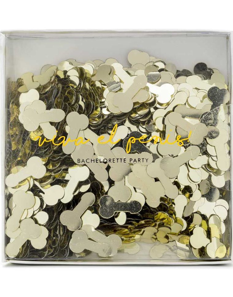 Willy - Gullfarget Penis Konfetti