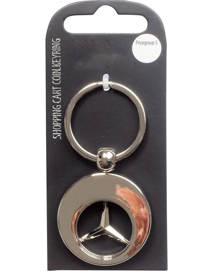 Sølvfarget Mercedes Nøkkelring