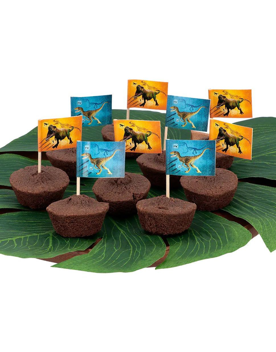 24 stk Muffins/Kakedekorasjoner - T- Rex Dinosaur