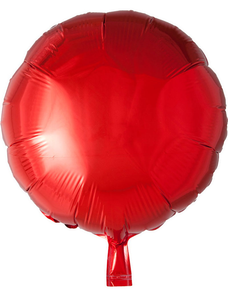 Rund Rød Folieballong 46 cm