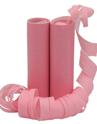 2 stk Lys Rosa Serpentinbånd