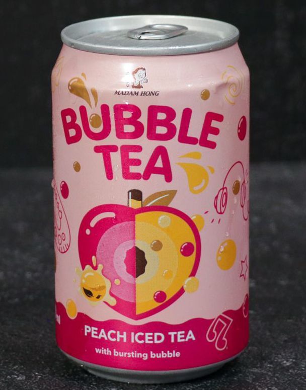 Madam Hong Bubble Tea Peach Iced - Fersken Bubble/Boba Te 320 ml (Taiwan)