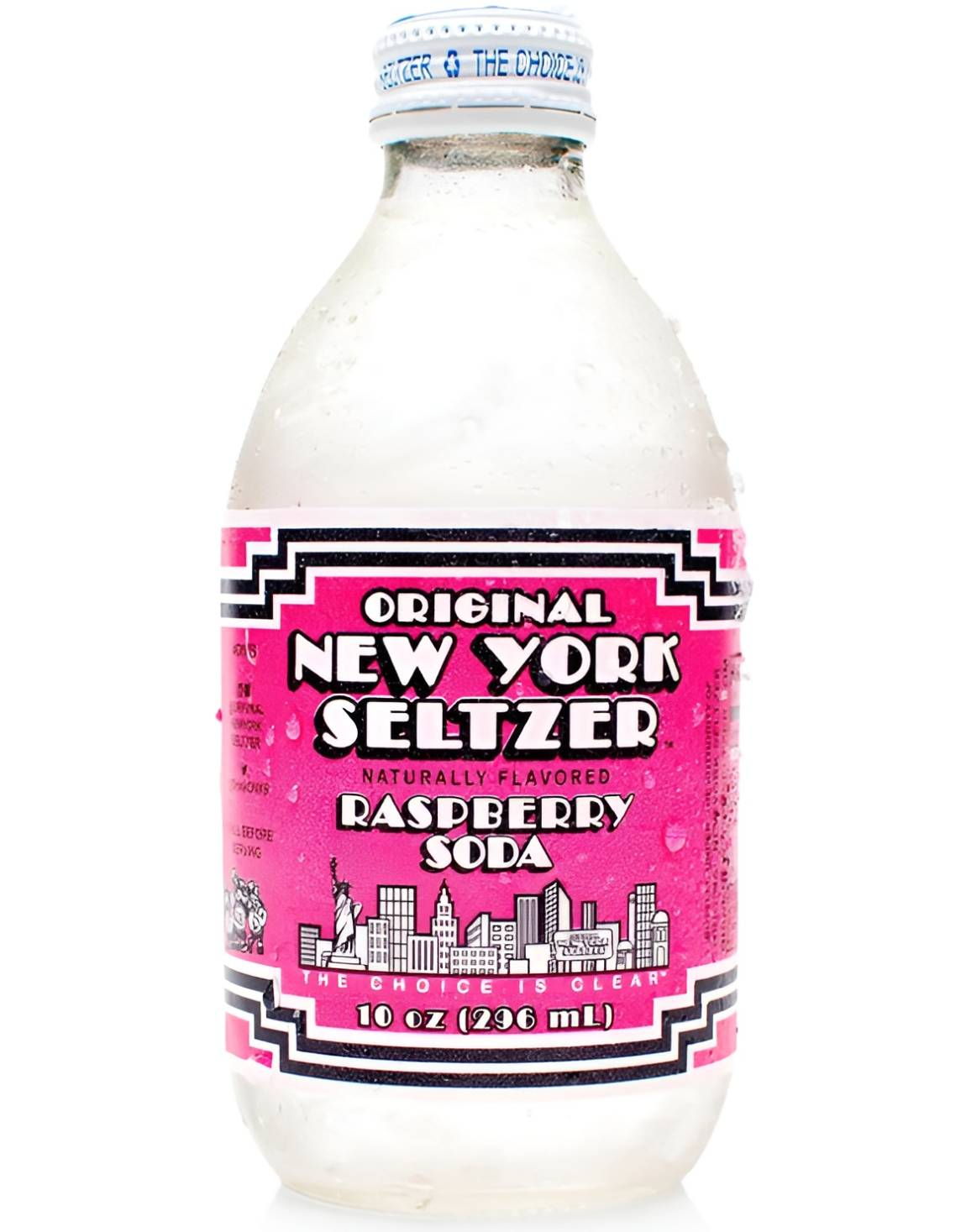 Original New York Seltzer Raspberry Soda - Brus med Bringebærsmak 296 ml (USA)