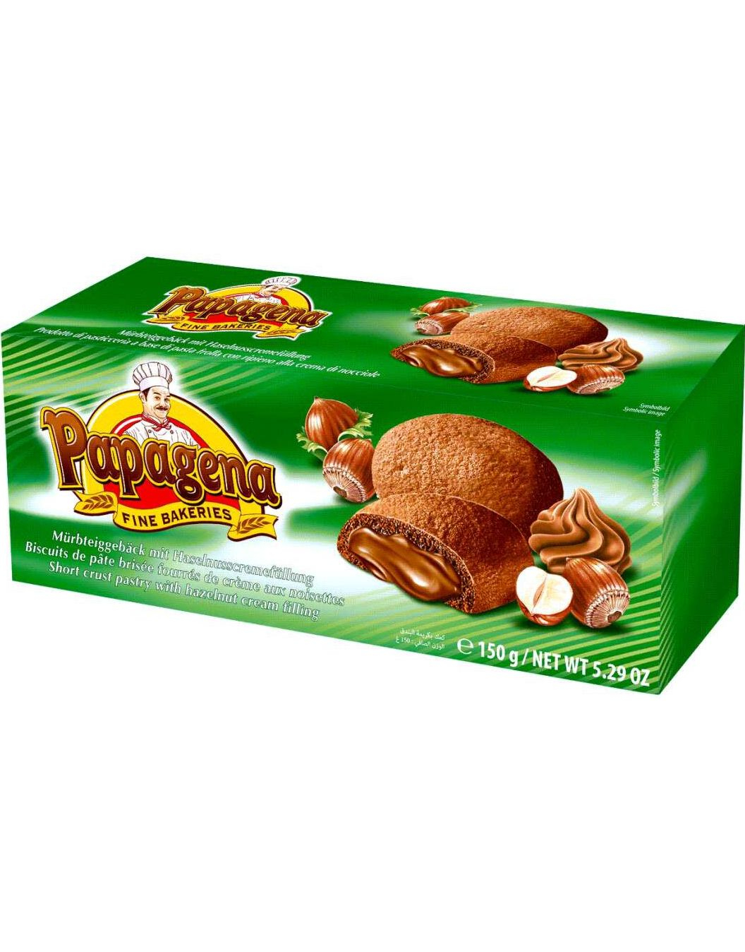 Papagena Kjeks med Hasselnøttfyll - 150 g (Italia)