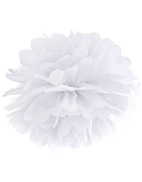Hvit Pom Pom 25 cm