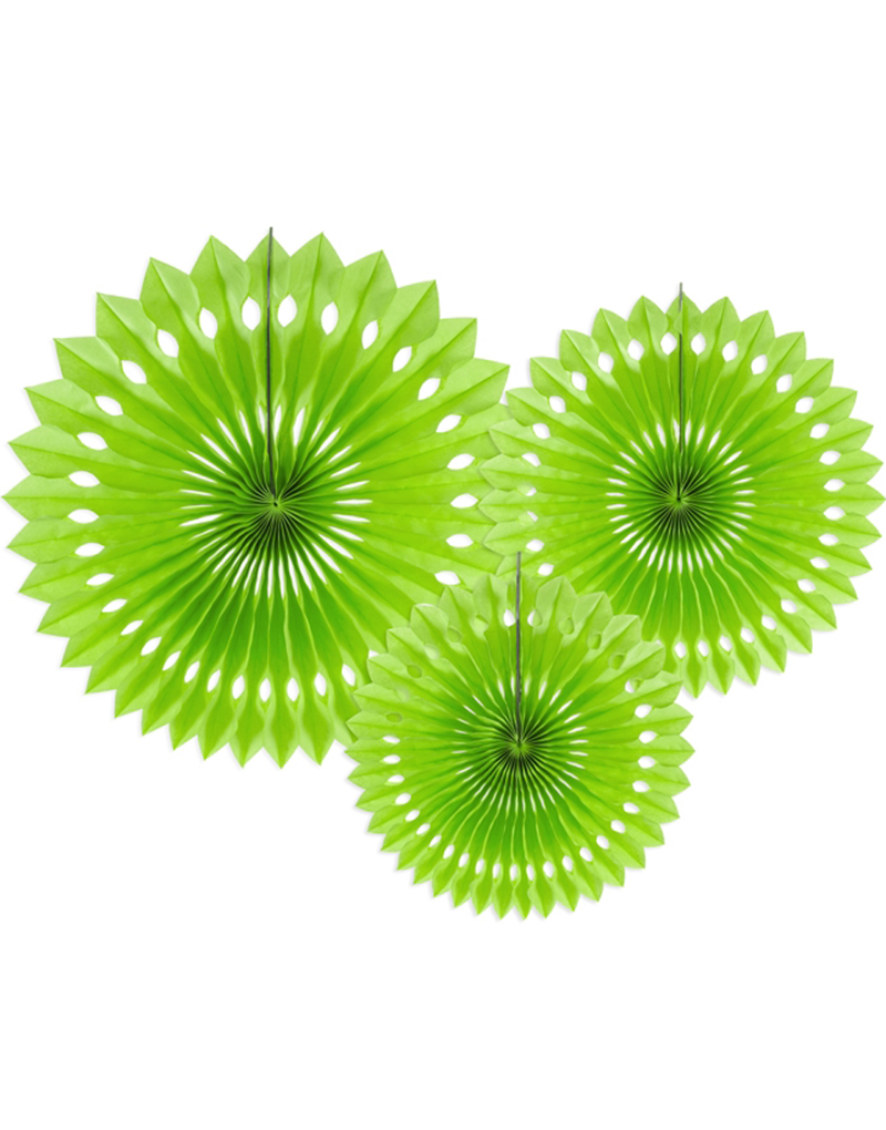 3 stk Eplegrønne Dekorvifter