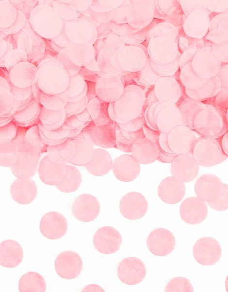 Lys Rosa Konfetti i Silkepapir
