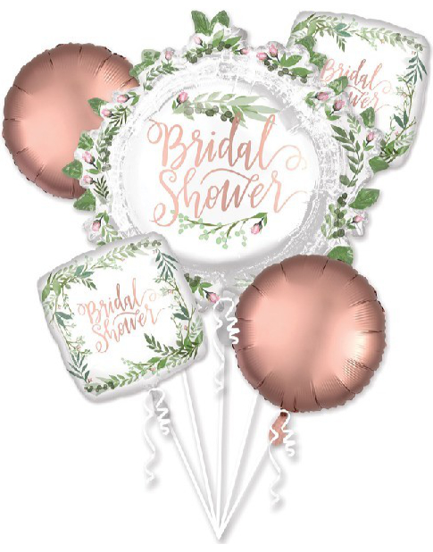 Bridal Shower Ballongbukett med 5 Folieballonger