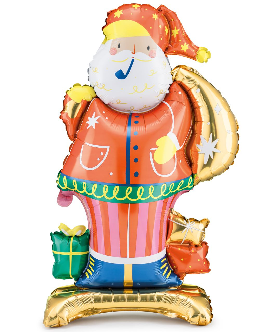 Stående Julenisse Folieballong 63x106 cm