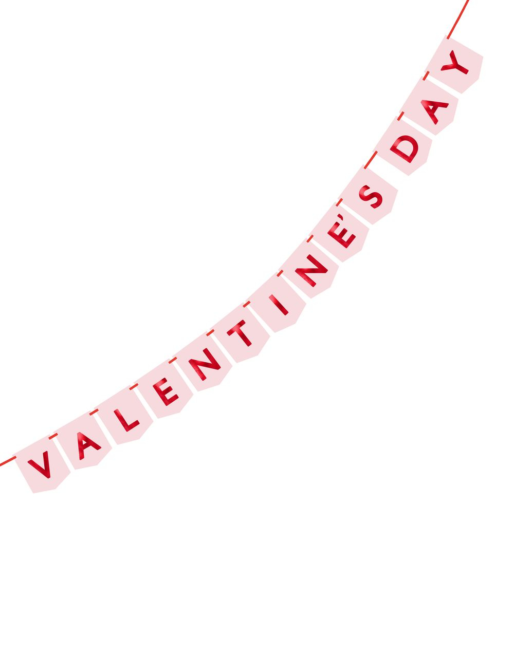 Valentines Day - Girlander med Tekst 1,5 meter