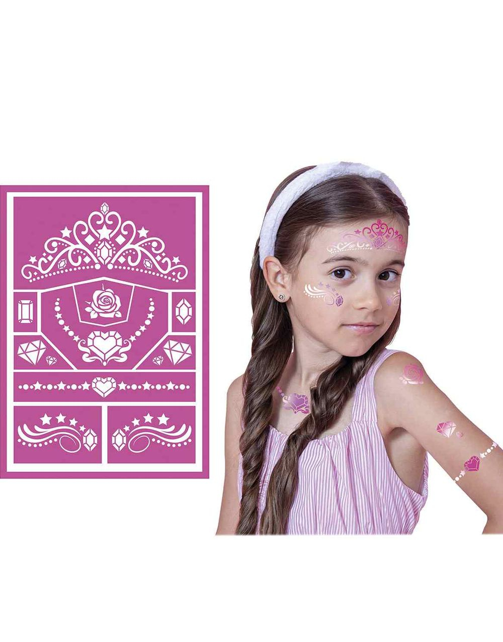 10 stk Maskeradesminke Sjablonger/Former - Prinsesse