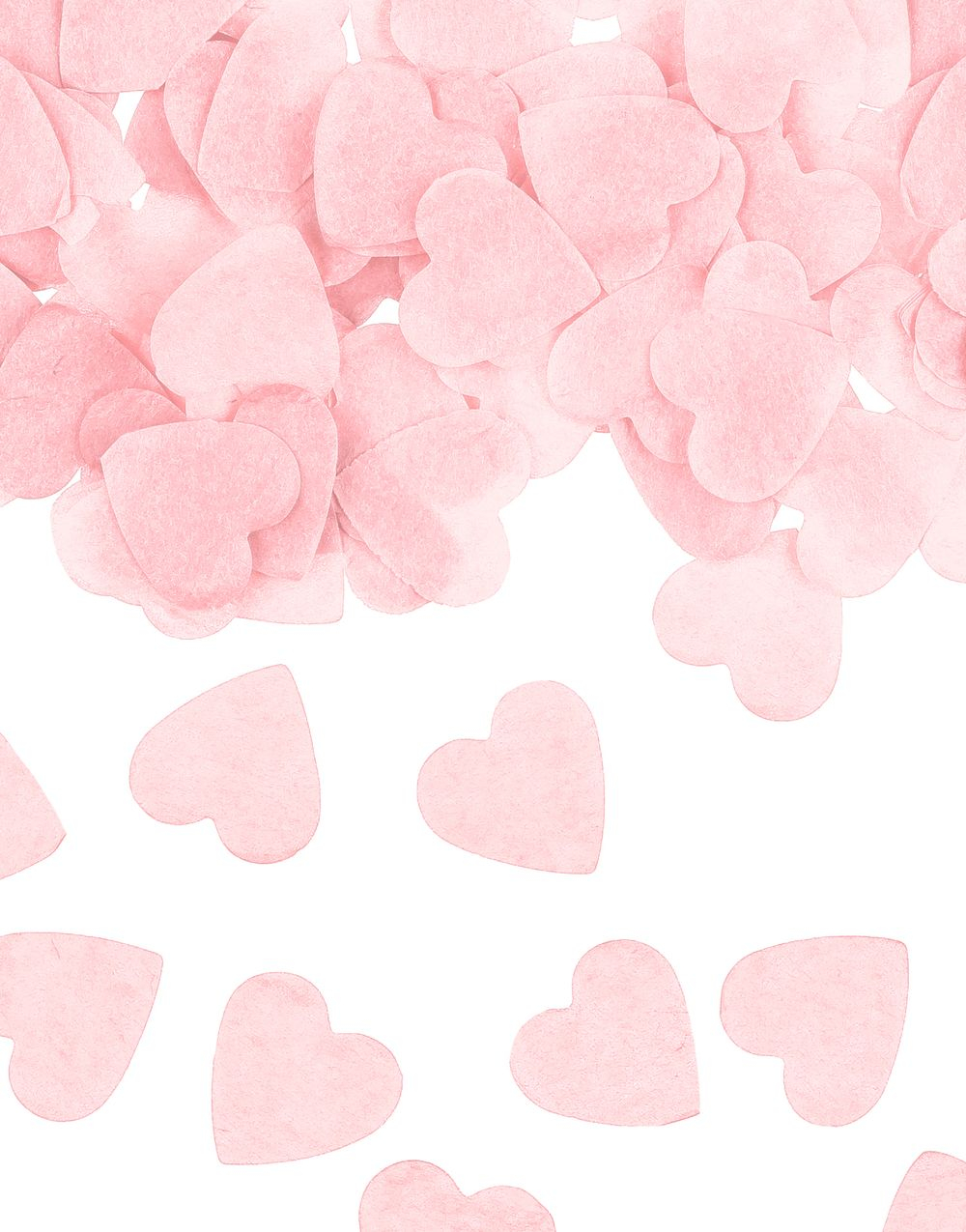 Rosa Hjertekonfetti i Papir