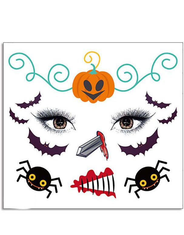 Ark med Gresskar, Flaggermus og Andre Skumle Tatoveringer (Fake Tattoo)