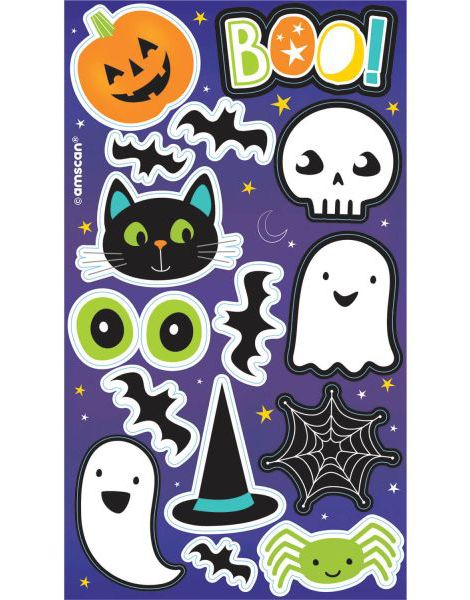 4 Ark med Morsomme Klistremerker for Halloween