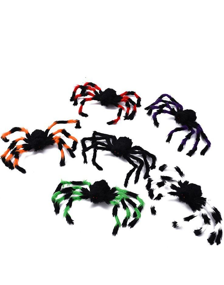 Svart Edderkopp Dekorasjon 30 cm