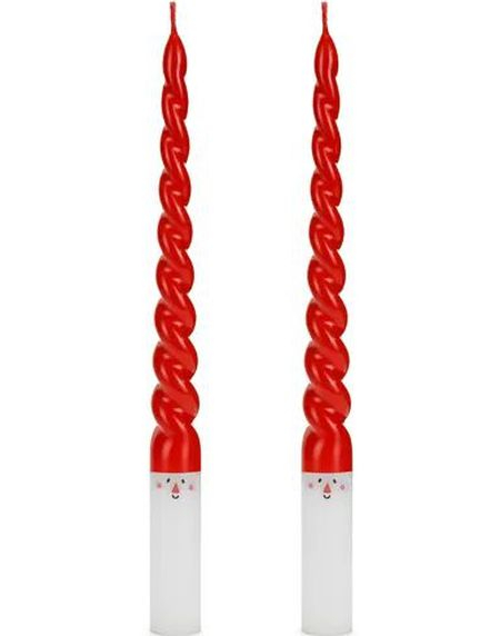 2 stk Julenisse Kronelys 25 cm