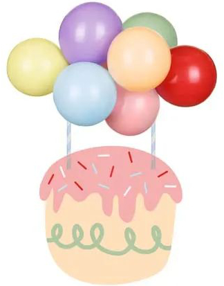 Kakedekorasjon med små Ballonger DIY
