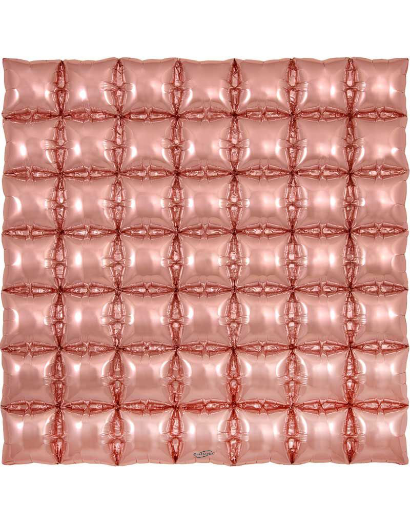 Rosegull Waffle Folie Ballong for Backdrop/Bakgrunn 91,4 cm x 91,4 cm