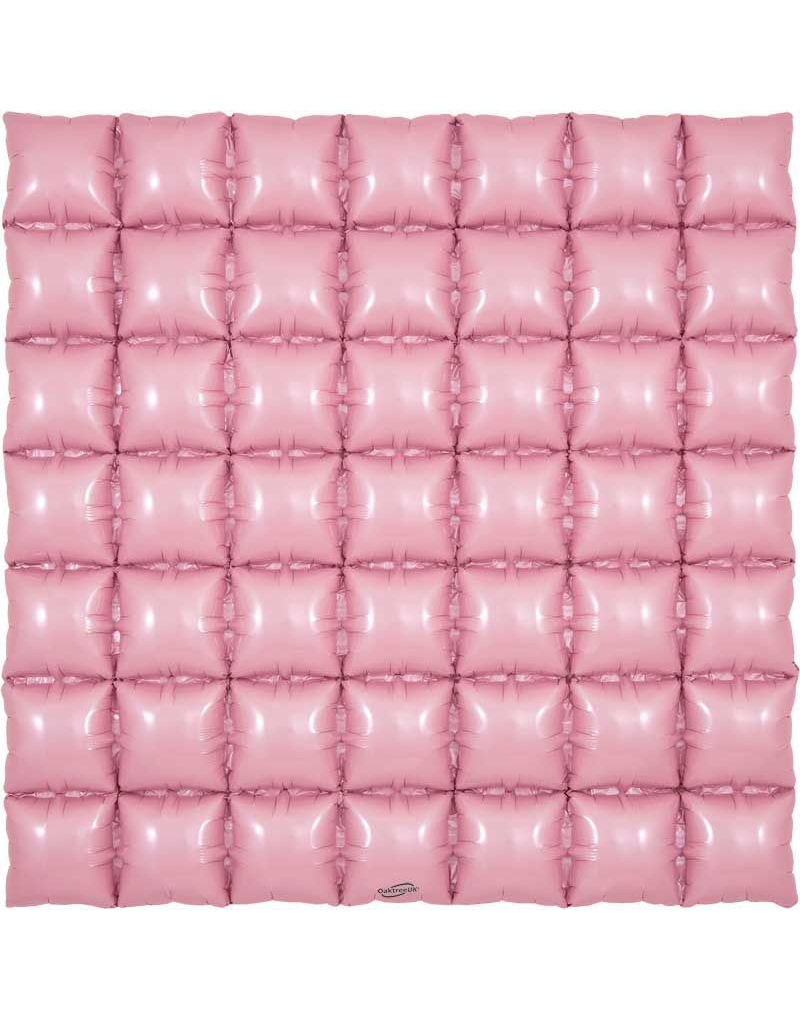 Rosa Waffle Folie Ballong for Backdrop/Bakgrunn 91,4 cm x 91,4 cm