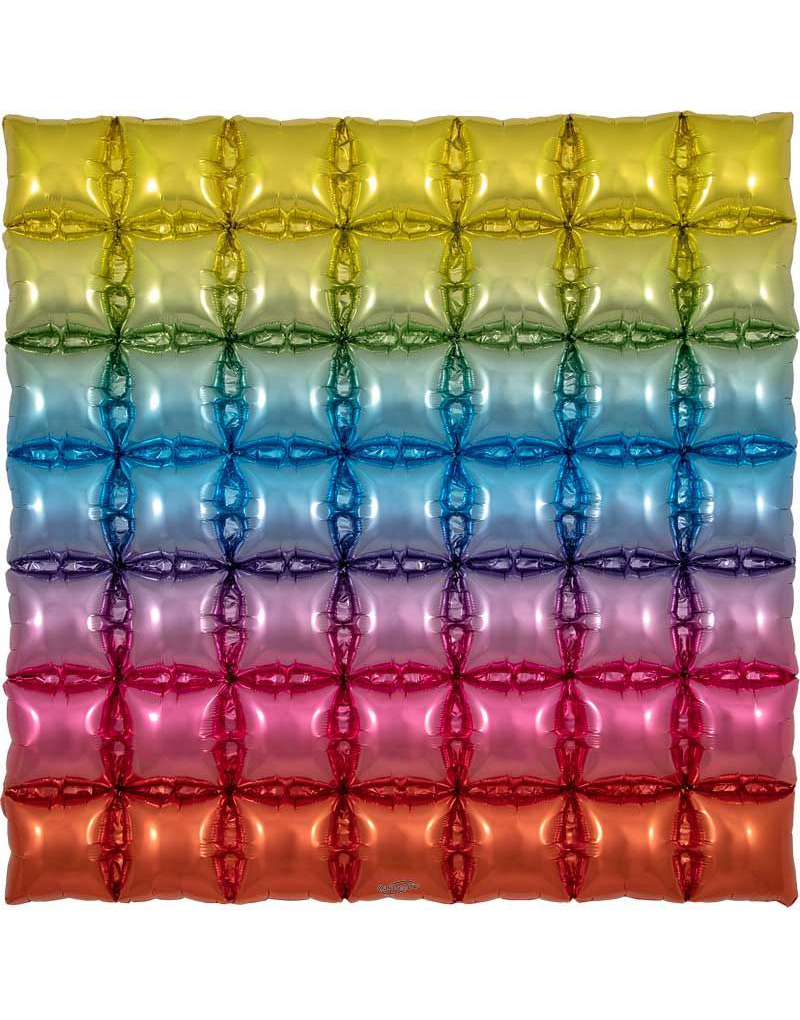 Rainbow Waffle Folie Ballong for Backdrop/Bakgrunn 91,4 cm x 91,4 cm