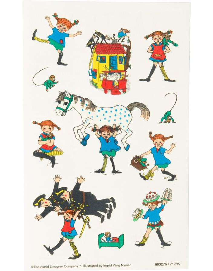 Pippi Langstrømpe - Midlertidige Tatoveringer