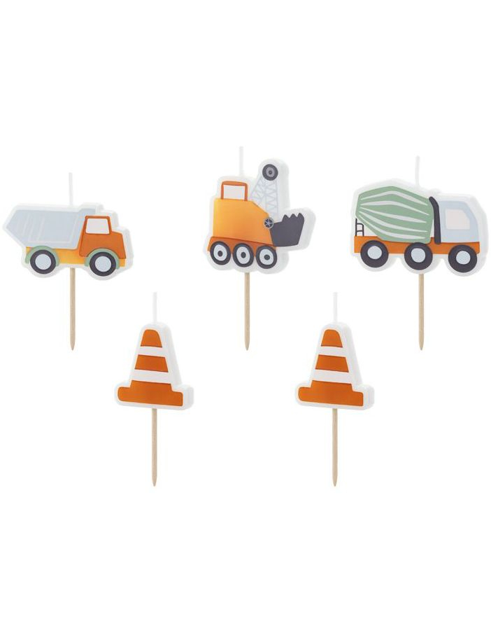 5 stk Veiarbeid Kakelys - Construction Party