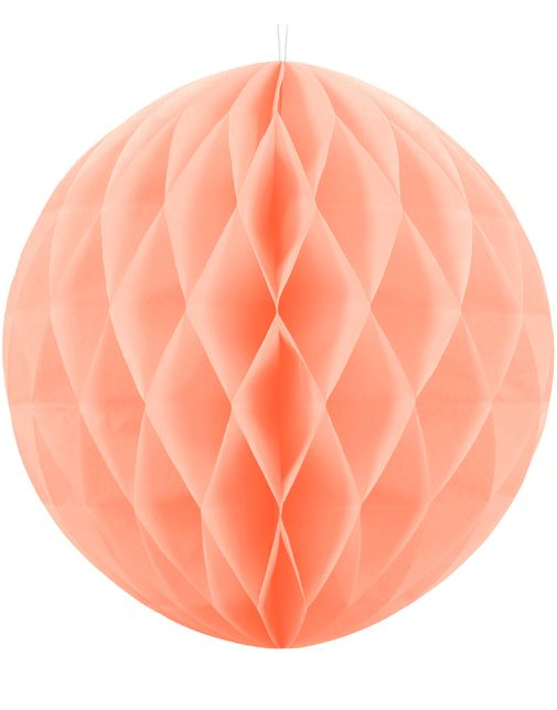 Ferskenfarget Honeycomb Ball 40 cm