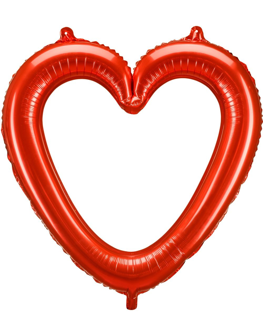 Stor Hjerteramme Rød Folieballong 86x83,5 cm