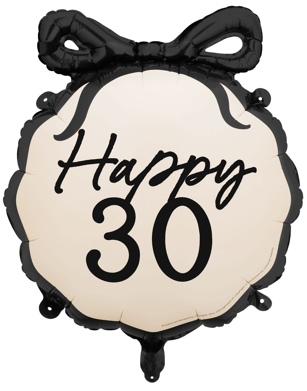 Happy 30 - Folieballong med Sløyfe 45x47.5 cm