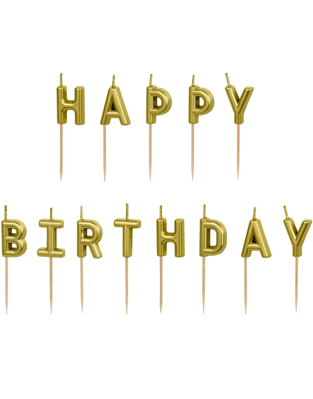 Happy Birthday Kakelys 2,5 cm - Gullfarget