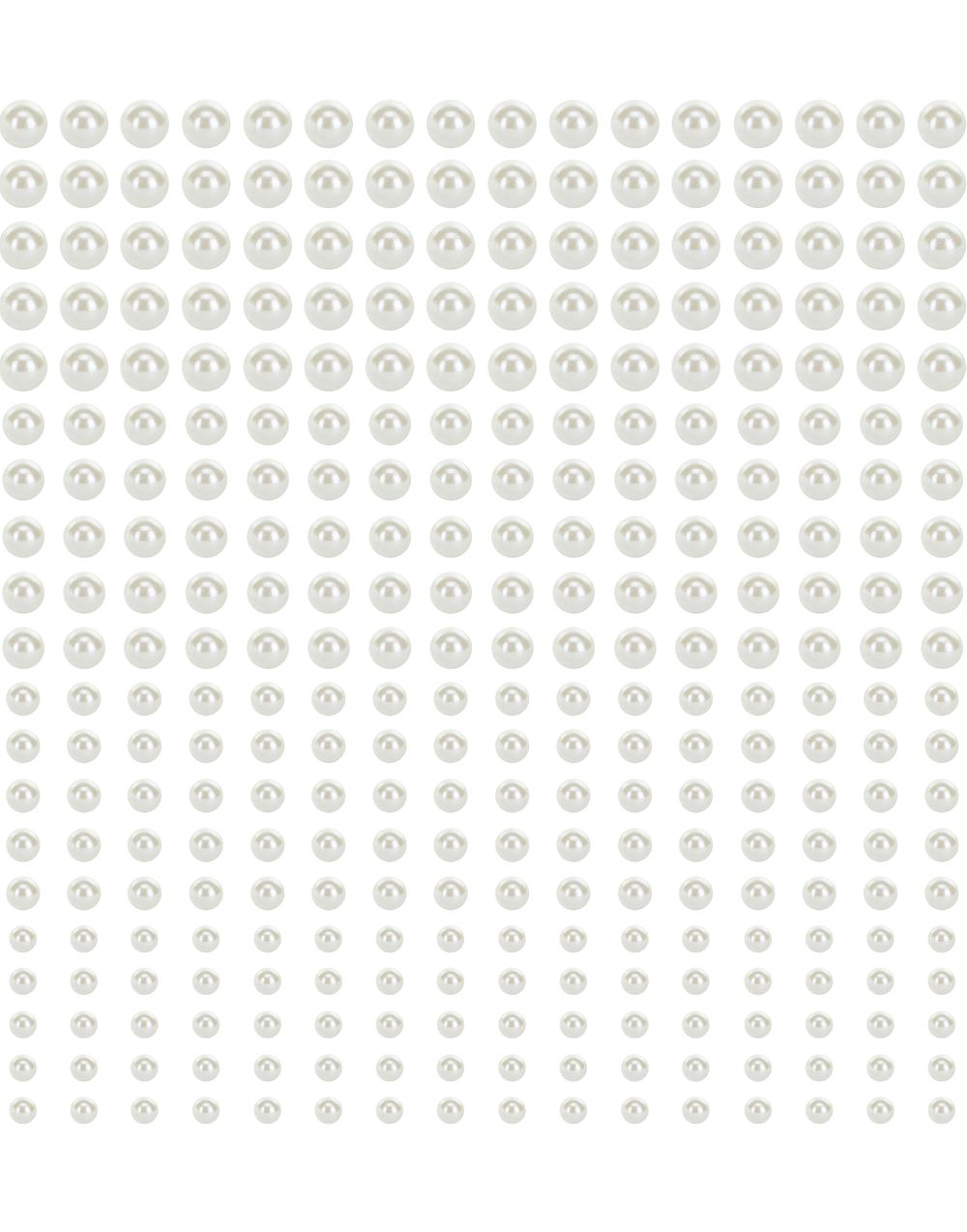 440 stk - Selvklebende Perler i Fire Forskjellige Størrelser