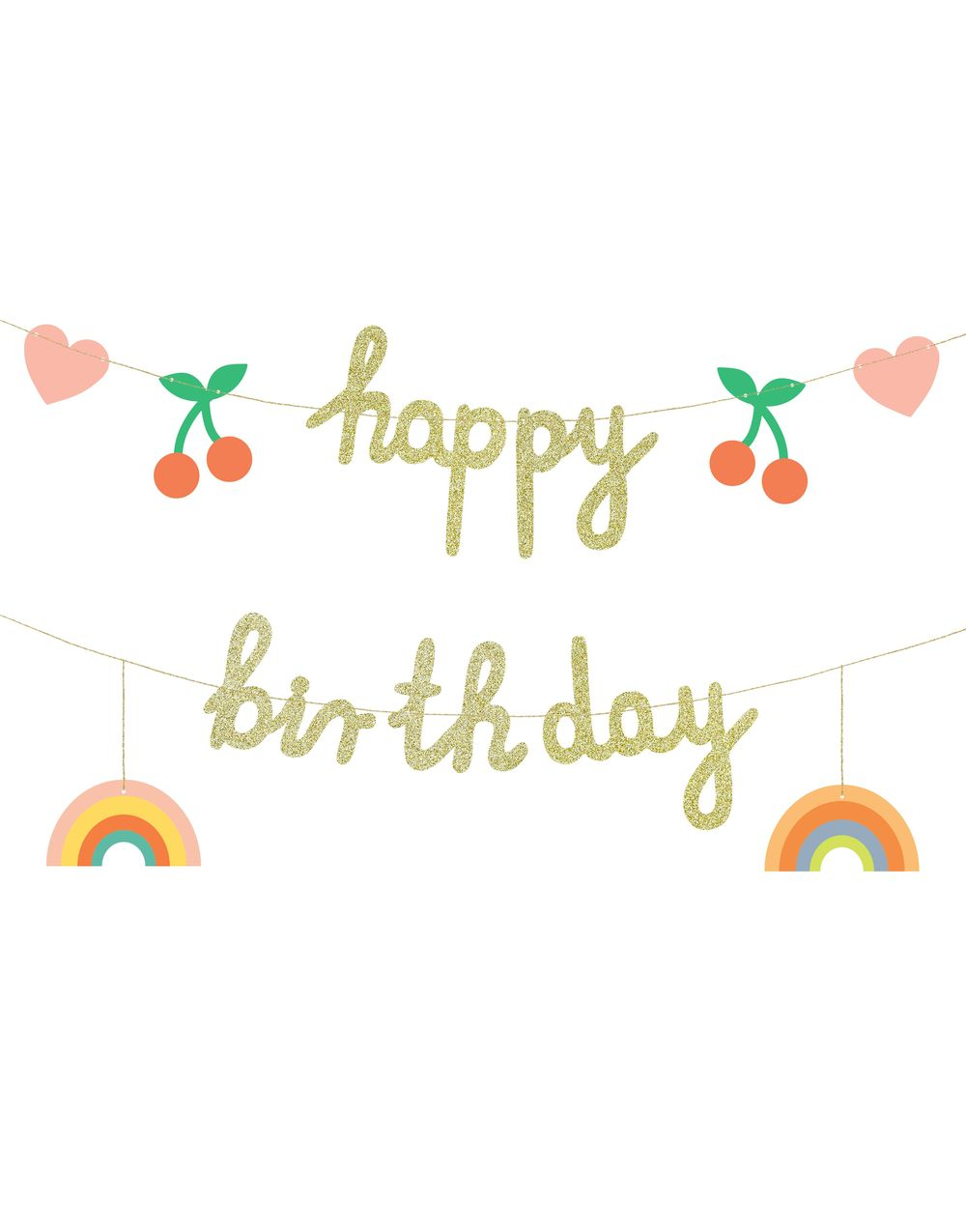 Happy Birthday Girlander - Fargerik og Festlig Dekorasjon