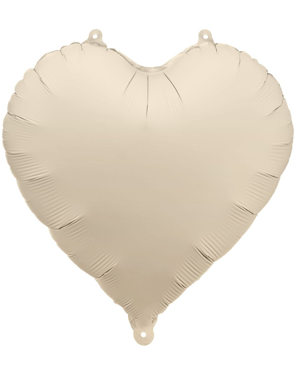 Hjerteformet Matt Beige Folieballong 45 cm