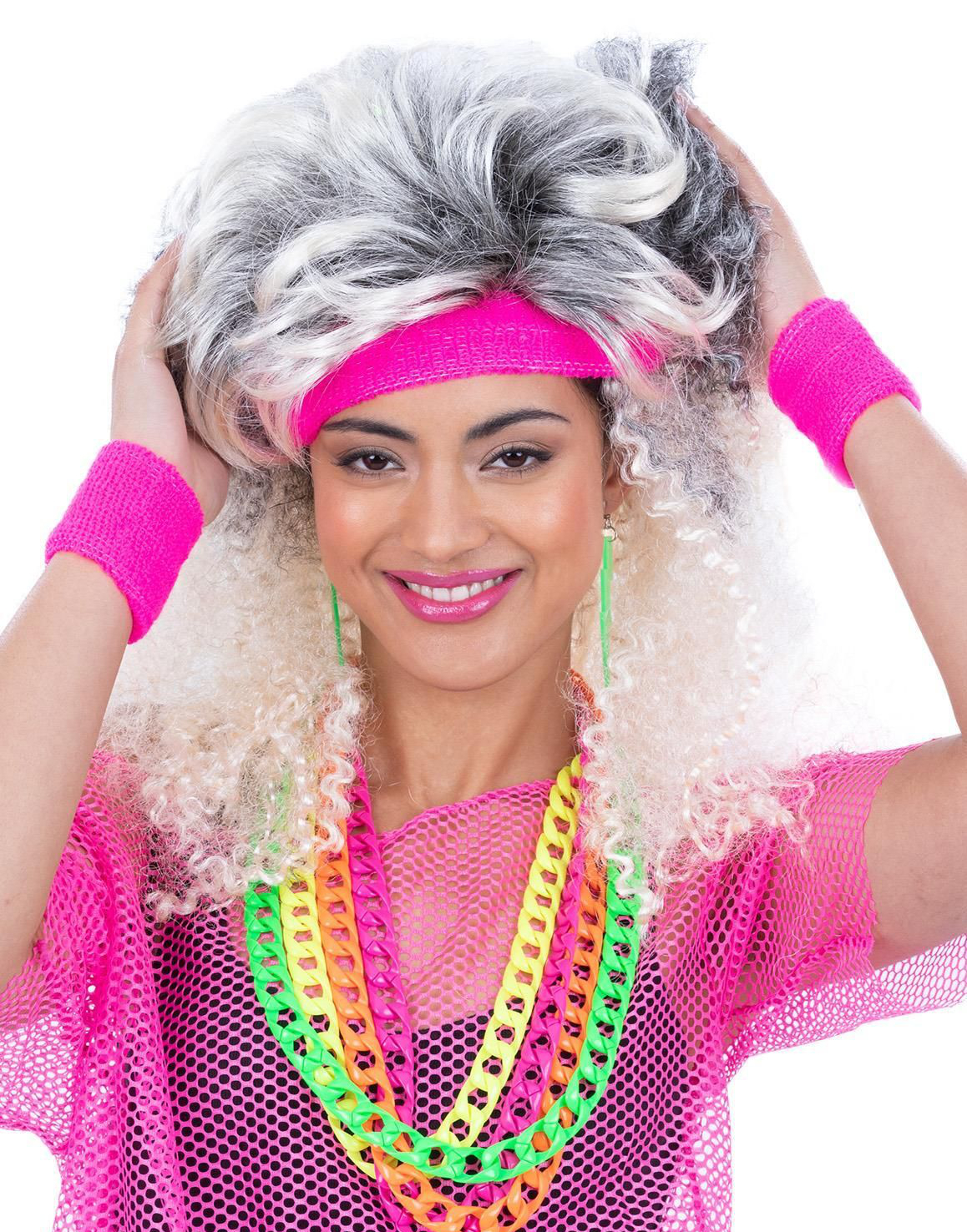 80s Svettebånd 3 Deler - Neon Rosa