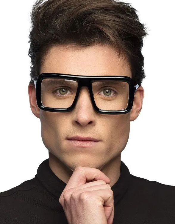 Tykke Retro Briller med Klart Glass