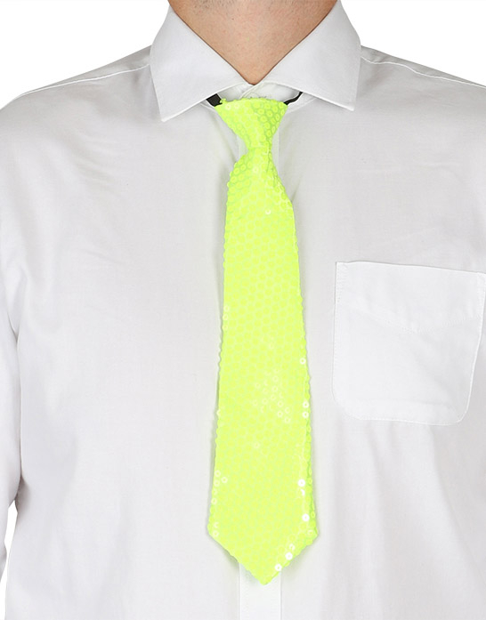 Gult Neon Slips med Paljetter