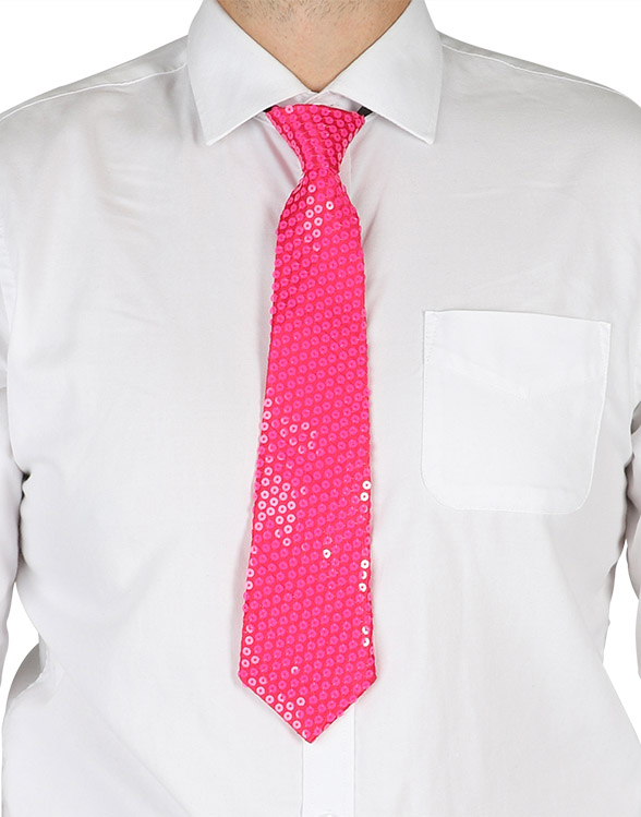 Rosa Neon Slips med Paljetter