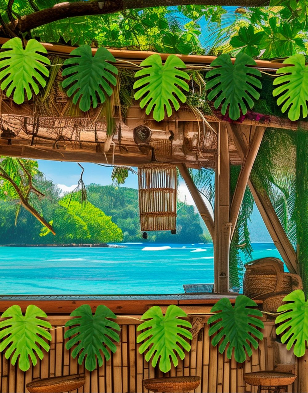 Girlander med Palmeblader 5 meter